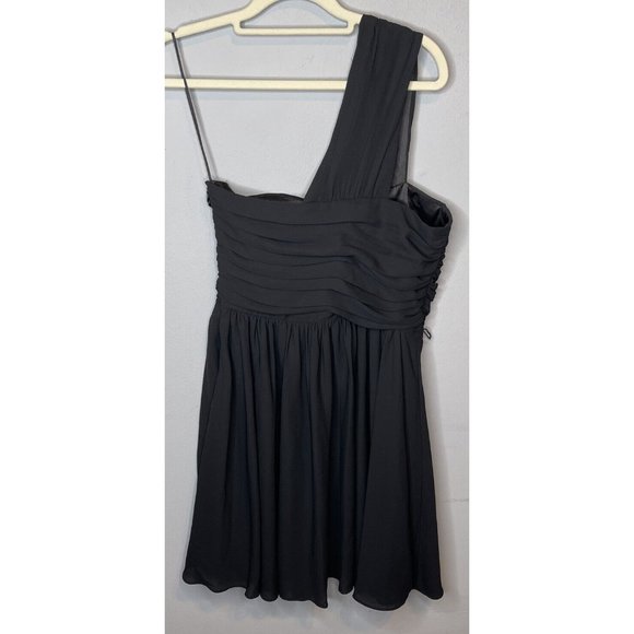 Express Dress Size 6 Black One Shoulder Short New Wedding Prom Formal Homecoming - Picture 2 of 6